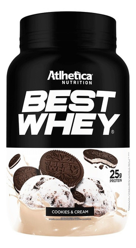 Best Whey Protein | Athletica Nutrition, 900g Sabor Cookies & cream