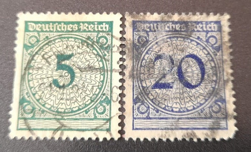 Sello Alemania Imperio - Reforma Monetaria Cifras 1923