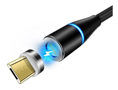 Imagen 1 de 10 de Cable, Carga Rápida, Magnético Para Android, Type-c Y Micro