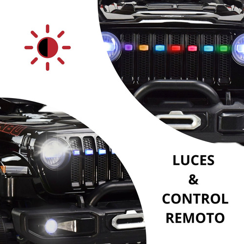 Montable Electrico Camioneta 4x4 Control Remoto Luz Led 12v Color Negro Joykoo