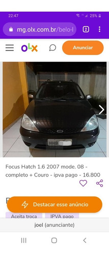 Ford Focus 1.6 Flex 2007/08 Completo + Couroleto