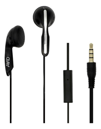 Auriculares Estéreo Desechables Ae1m Micrófono, Negro