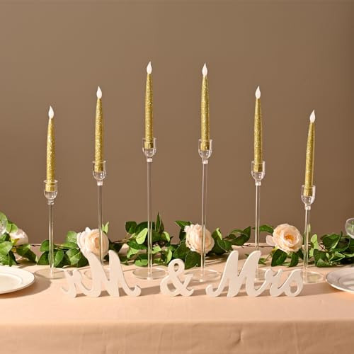 Conjunto De 6 Porta Velas De Acrílico Vincidern Para Mesa,