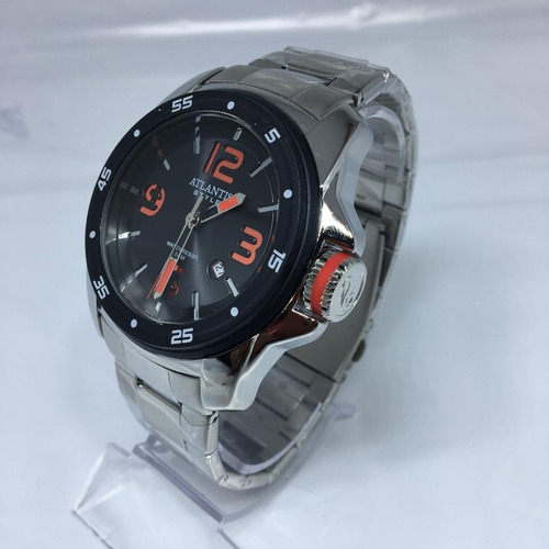 Relógio Masculino Atlantis Original Prata Luxo Social Grande
