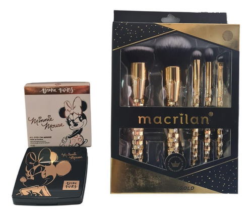 Kit Bruna Tavares Minnie Paleta Sombra+kit Macrilan Gold