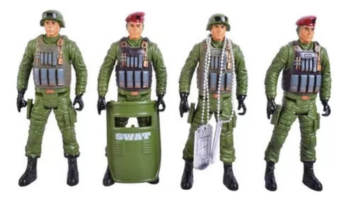 Muñecos Soldados O Policias 20 Cms Comando Antidisturbios
