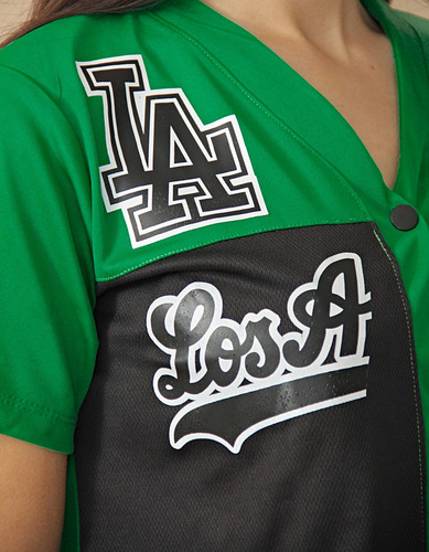 Remera Chiky Pink Broches Estampa La Los Angeles Mujer