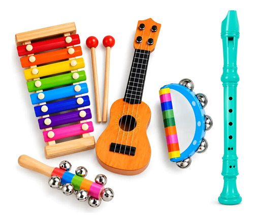 Kit Instrumento Musical Bandinha Infantil Presente +4 Anos