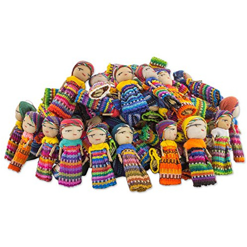 Novica Muñecas Tradicionales De La Worry De Guatemala Con Bo