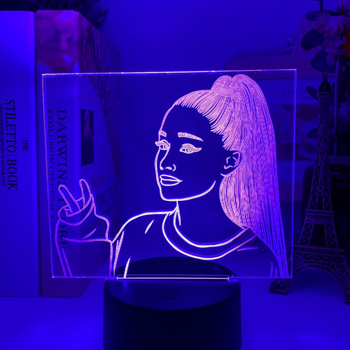3d Cantante Ariana Grande Led Luz De Noche Para Decoración D