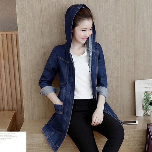 Chamarra F, Chaqueta, Vaqueros, Blusa Con Capucha Lon 7004 P