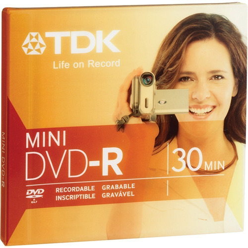 Imagen 1 de 2 de Mini Dvd-r Tdk Grabables X 20u 1.4gb 60 Min Lp Filmadoras