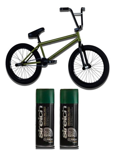 Kit Stretch X 2 Pintura Para Llantas 13/14/15 Verde Militar