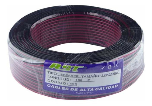 Rollo Cable Parlante 2 X 0.35 Mm 100 Mts Rst