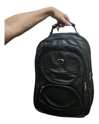 Mochila Executiva Grande Preto Para Porta Notebook Trabalho