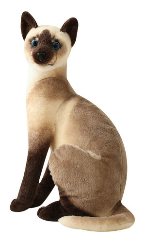 Gato De Peluche Realista Siamés Viahart 35 Cm