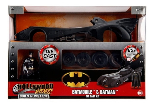 Batman E Batmobile 1989 - Kit Em Metal P/ Montar 1/24 - Jada
