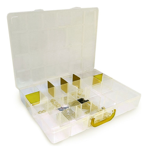 Caja Organizadora 23 Divisiones De Plastico 36x26cm Deses Color Amarillo