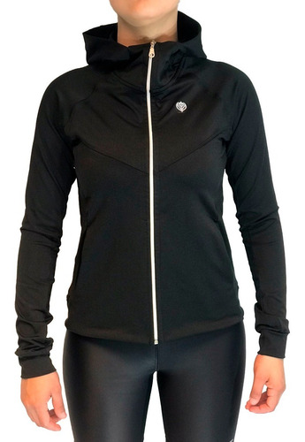 Team Gear Campera Running Mujer Gym Pro Negro Ras