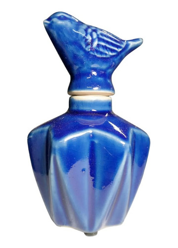 Porta Essência E Perfume Ambiente Decorativo Pássaro Azul