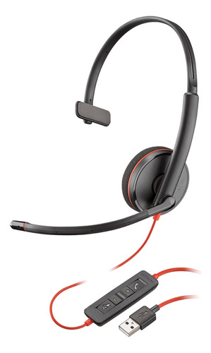 Auriculares Plantronics Blackwire C3210 Usb-a Monoaurales