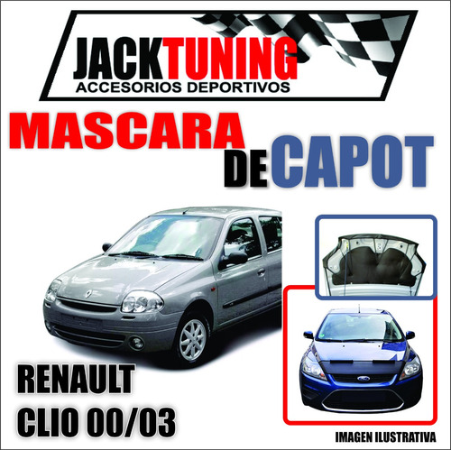 Mascara De Capot Renault Clio 00/03 En Ecocuero