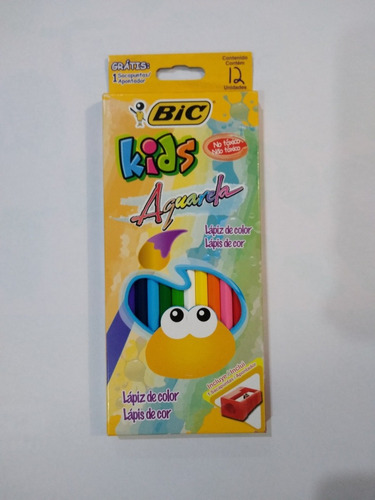 Lapices De Colores Bic Kids Aquarelables 12 Largos 