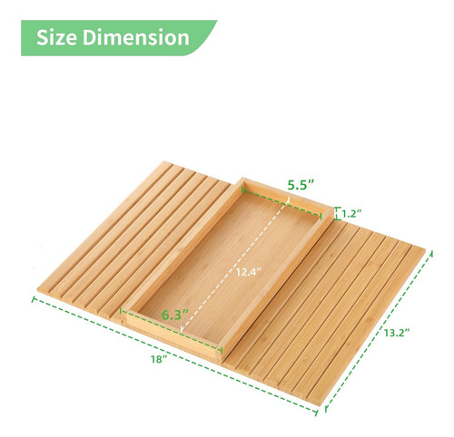 Bandeja De Reposabrazos De Sofá Bambú Gehe-mesa De Brazo Con