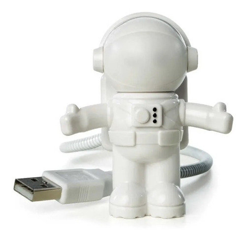 Lámpara Usb Flexible Astronauta Gadget Notebook Luz Veladora