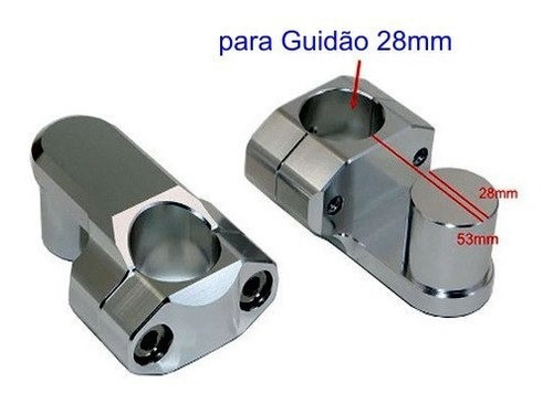 Riser Ajustalongador De Guidão 28mm Triumph/yamaha/bmw/honda