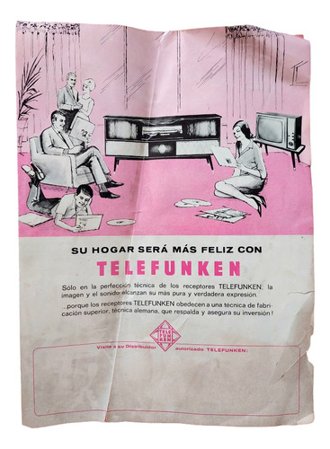 Folleto Antiguo De Productos Telefunken 60s