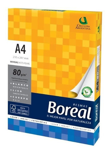 Resma Boreal A4 80g Consultar Envio Gratis Caba - Riboc