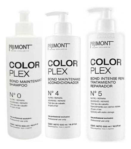 Color Plex N0 - N4 - N5 - Sh. Acond . Trat X 500 Ml Primont