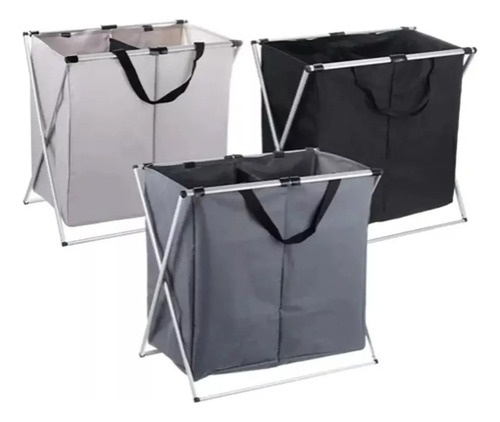 Imagen 5 de 5 de Cesta Canasto Plegable Almacenamiento Ropa Sucia Doble Xl