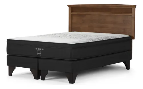 comprar Cama Europea Tempo 2 Plazas + Respaldo Veneto Color Blanco