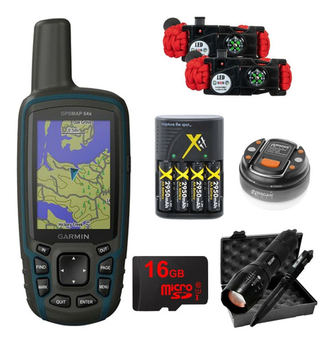 Gps Garmin Map 64x (kit Aventura Incluido) Gnss 16 Gb 100% N