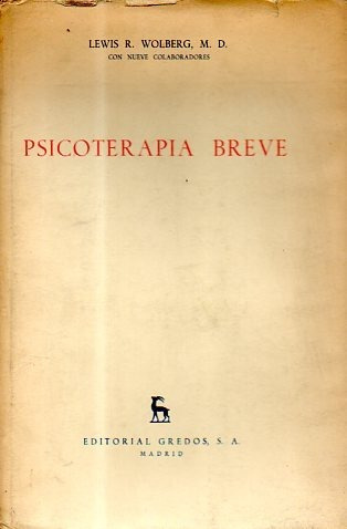 Psicoterapia Breve-l.r.w.m.d-edit Gredos-libreria Merlin