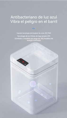 Cubo Basura De 18 L Recargable Con Sensor Inteligente Sala