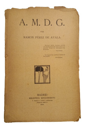 A. M. D. G.- Ramón Perez De Ayala