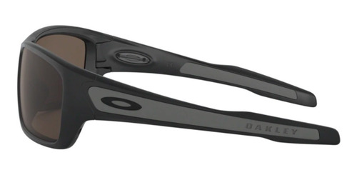 Anteojos de sol Oakley Turbine Standard con marco de o matter color matte black, lente warm grey de plutonite clásica, varilla matte black de o matter - OO9263