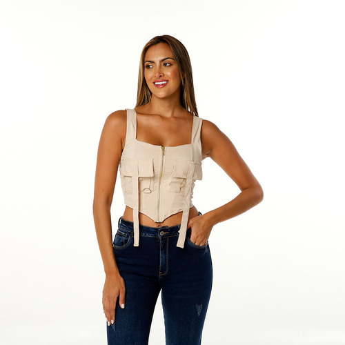 Blusa Inverza Mujer 72590 Café