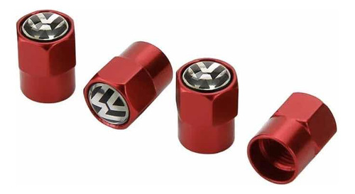 Tapa Válvulas De Rueda Volkswagen Rojos