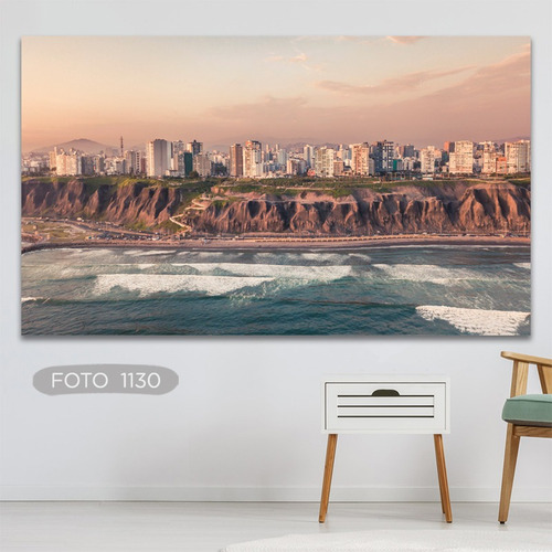 Imagen 3 de 10 de Cuadro Ciudades Mundo 120x70 Fotos Paisajes Tela Moderno
