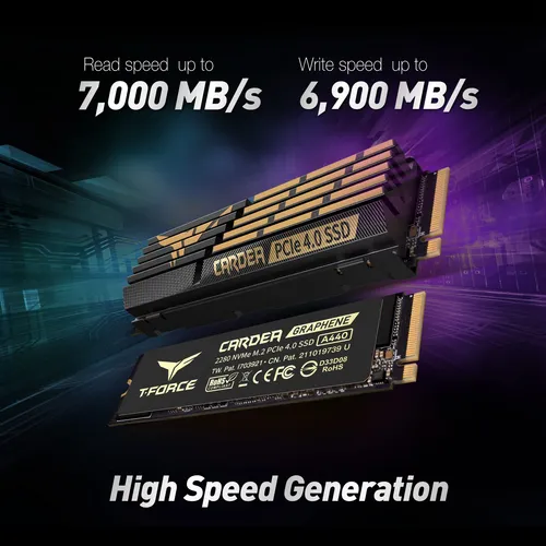 Disipador Térmico De Aluminio Teamgroup T-force A440 De 2 Tb