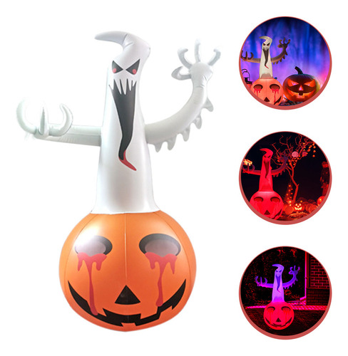 Calabaza Inflable Con Fantasma De Halloween