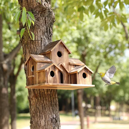 Comprar 2023 Casa para pájaros de metal de alta calidad, Nido de Pájaro  as, decoración para patio, casa para pájaros al aire libre,  decoraciones para jardín
