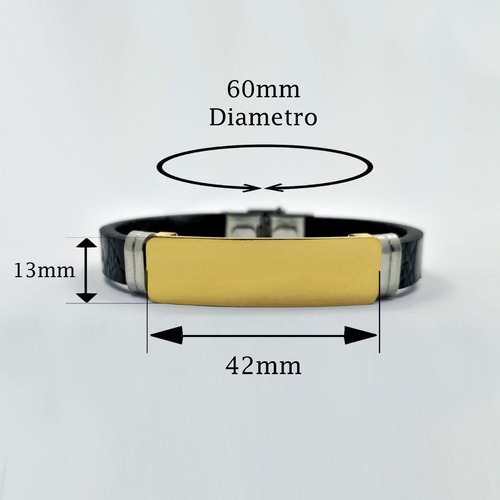 Imagen 2 de 8 de Pulsera Alerta Médica Grabado Láser Personalizado 1164