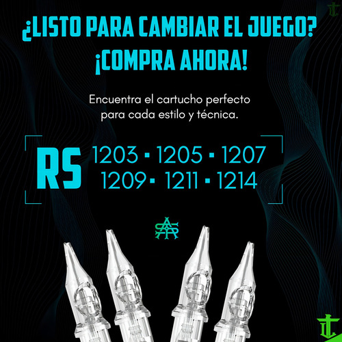 Cartucho De Tatuaje Profesional Rs Round Shader 10pzs Yilong Calibre De Las Agujas 1205