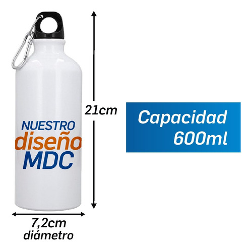 Botella De Agua Metalica Acero Inoxidable Marvel Comics