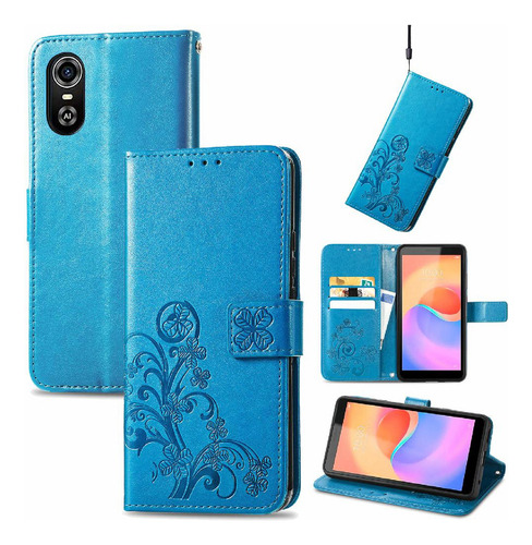 Funda For Zte Blade A31 Plus Funda De Cuero Flip Cover